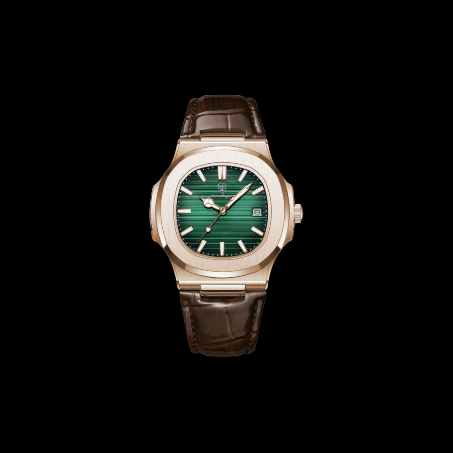 POEDAGAR Leisure watch green dial gold