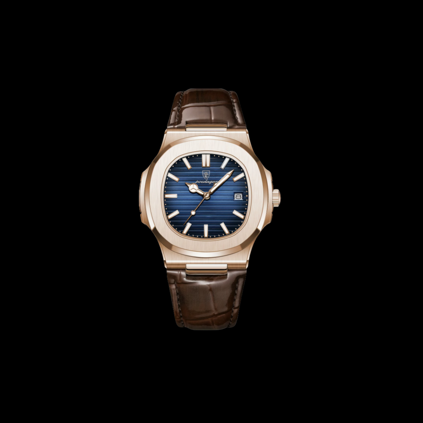 POEDAGAR Leisure watch blue dial gold